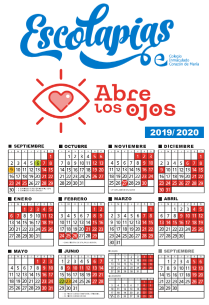 Calendario Escolar Escolapias calendario escolar escolapios